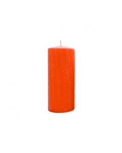 6 bougies pilier mat - couleur rouge - 15 x 6 cm