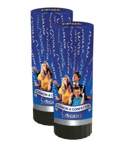 2 Canons à confettis argent à prix discount