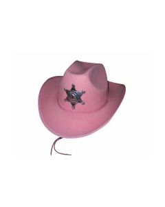 Chapeau shérif luxe - rose