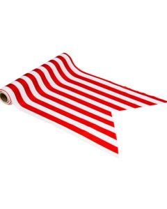 Chemin de table pirate rouge et blanc 28cm x 5m