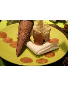 Confettis rond en intissé - chocolat 