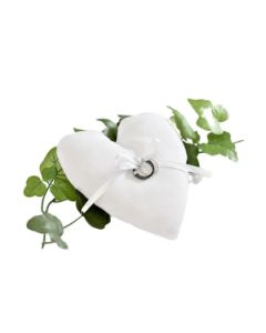 coussin alliances coeur blanc