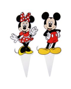 Décoration pour gâteau en sucre - Mickey ou Minnie à prix discount