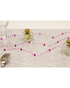 Guirlande deco avec perle - Fuchsia