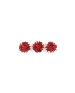 9 chardons pailletés - rouge