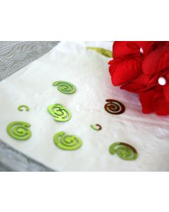 Confettis de table spirale anis 