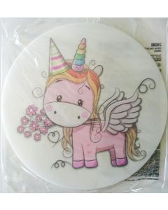Disque azyme licorne - 21 cm - plusieurs visuels