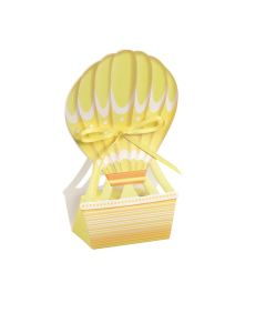 10 Boîtes à dragées montgolfière jaune