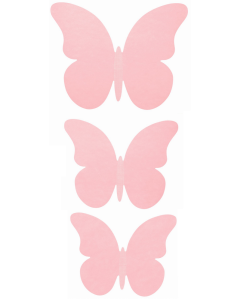 3 Papillons roses décoratifs