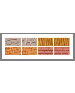 Feuilles décoratives pour pâte à sucre - Effet mur et sol