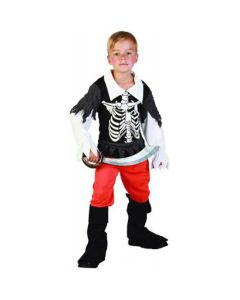 Déguisement garçon pirate rouge et noir - Taille 4/6 ans
