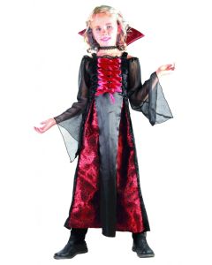 Costume fille vampire rouge luxe