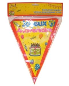 Guirlande Fanions "Joyeux Anniversaire"