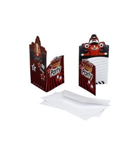 6 cartes d'invitation Roary