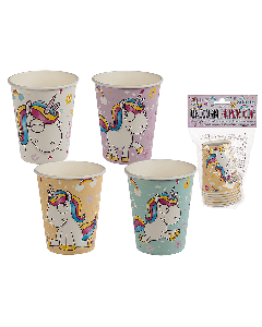 8 Gobelets licorne 250 ml pas chers
