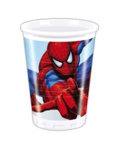 8 gobelets en plastique Spiderman 4 pas chers