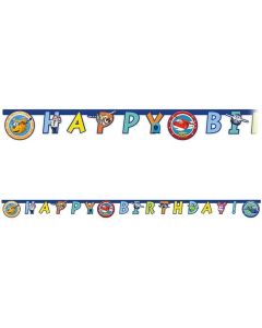 Guirlande happy birthday en carton Super wings à prix discount