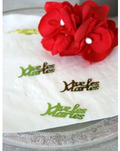 Confettis "Vive Les Mariés" - anis