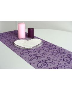 Rouleau organdi arabesque - prune