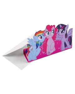 8 cartes d'invitation Mon Petit Poney avec enveloppes