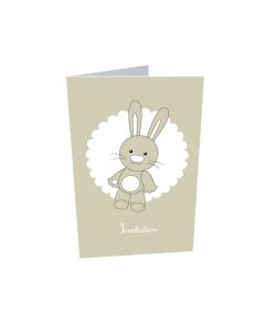 x10 Invitation lapin + enveloppes 