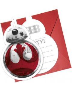 6 invitations et enveloppes - The Last Jedi