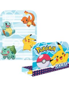 Invitations et enveloppe Pokémon 