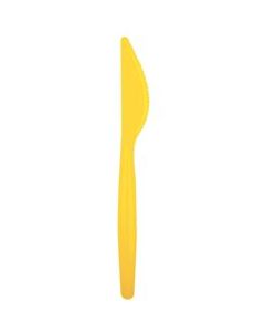 couteaux en plastique jaune citron