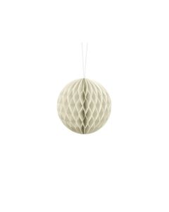 Boule chinoise alvéolée crème - 20 cm