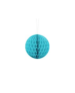 Boule chinoise alvéolée turquoise - 20 cm