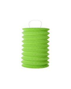 2 Lampions cylindrique vert - 18 cm