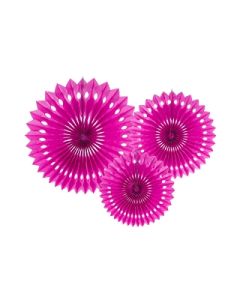 3 rosaces fuchsia