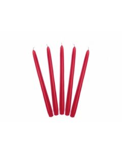 10 Bougies flambeau 24 cm - rouge