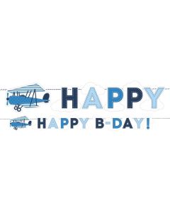 Bannière premier anniversaire avion