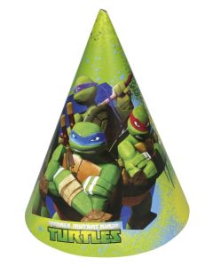 Lot de 6 chapeaux anniversaire Tortues Ninja