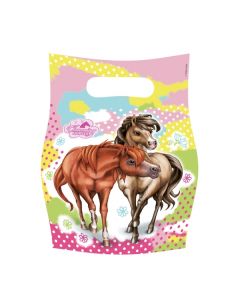 Lot 6 sacs confiseries anniversaire cheval "Charming Horses"