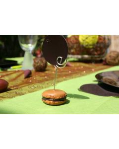 Porte-carte macaron café et chocolat 