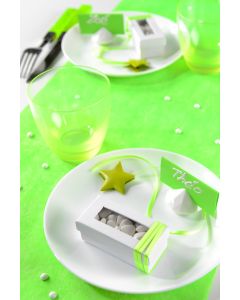 Marque-place diamant de coloris blanc