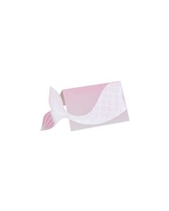 Marque place sirène rose iridescent x8 - 11x6cm