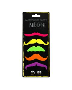 Moustaches Party Neon x5