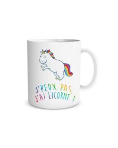 MUG LICORNE J'AI LICORNE 