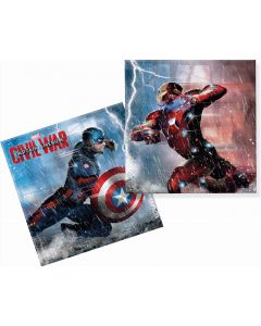 20 serviettes Avengers Civil War