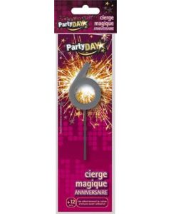 Cierge magique chiffre 6 à prix discount