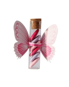 papillon rose porte tube