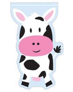 Pochette zip vache  x12
