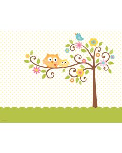 Nappe hibou baby-shower