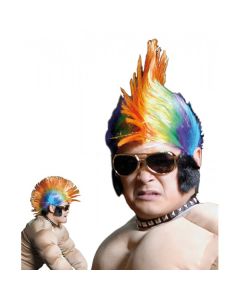 Perruque rainbow punk