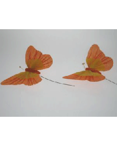 12 Papillons - orange 7 cm