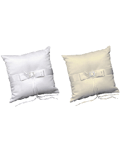 Coussin carré strass blanc