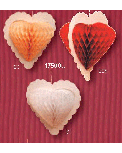 Cœur en papier alveolé- chocolat 45 cm